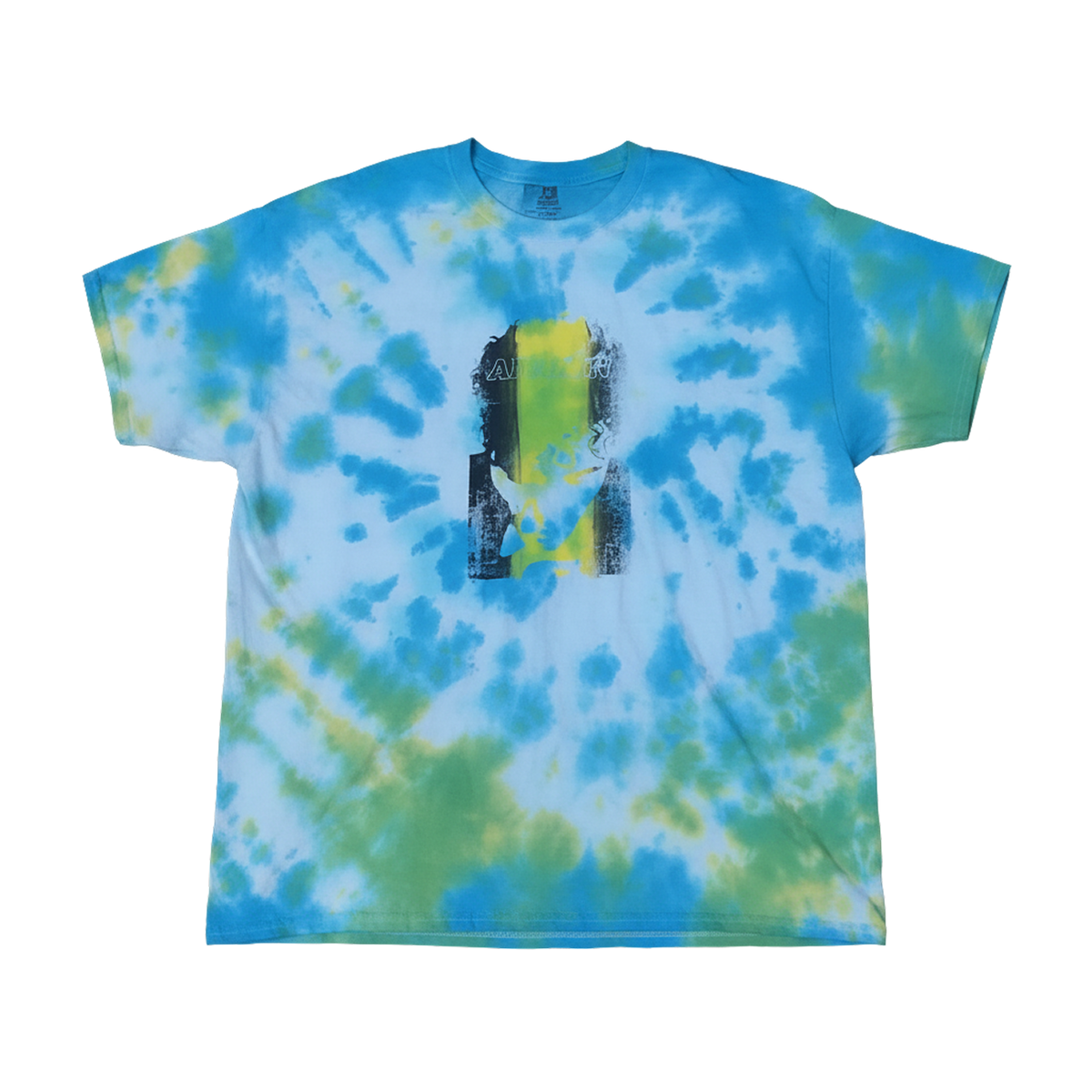 Face T-Shirt — Blue Tie Dye