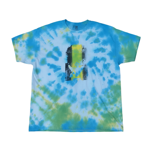 Face T-Shirt — Blue Tie Dye