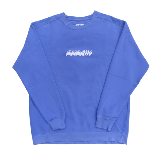 Embroidered Crewneck — Royal Blue
