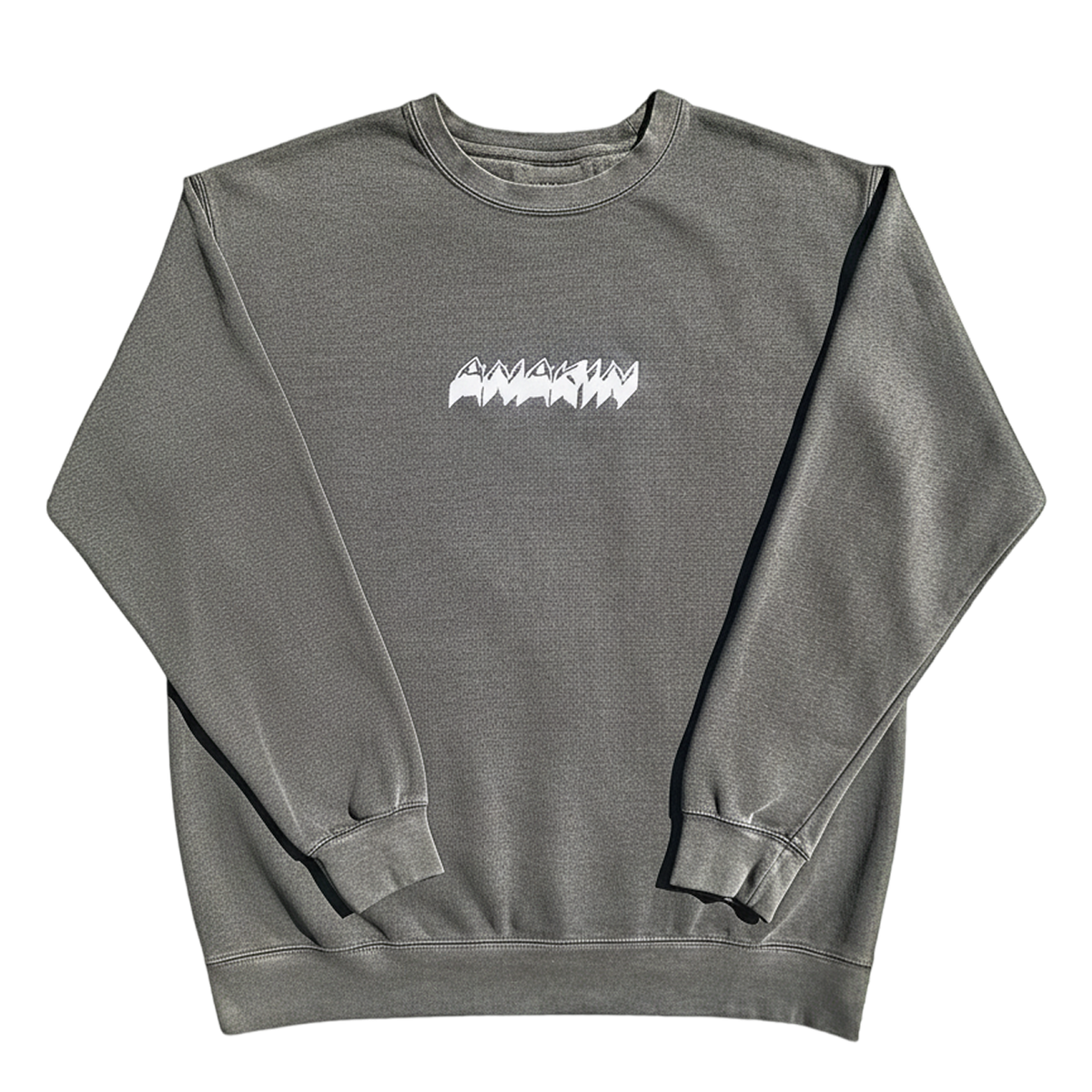 Embroidered Crewneck — Charcoal